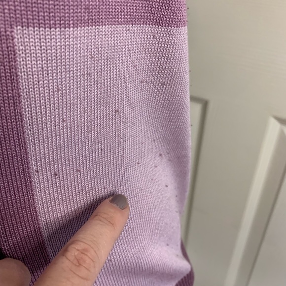 Alfred Dunner, purple geometric short sleeve sweater, size small - Picture 5 of 10